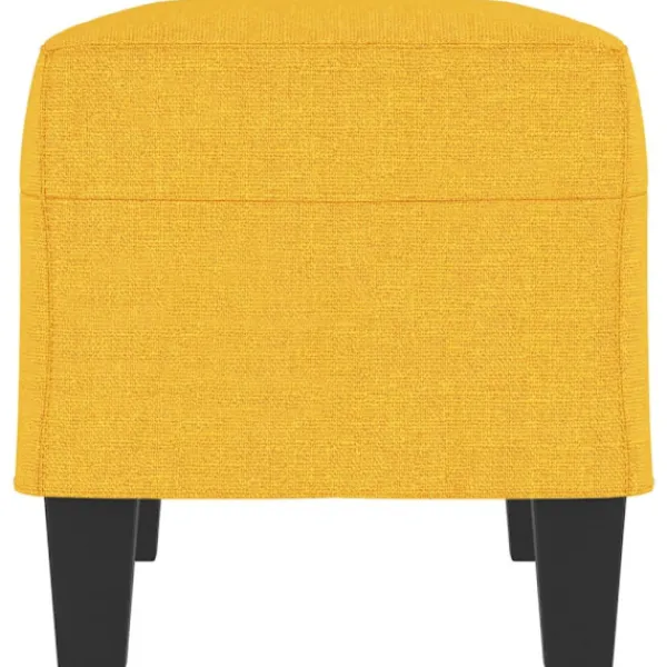 vidaXL Sittpuffar>Bänk ljusgul 70x35x41 cm tyg