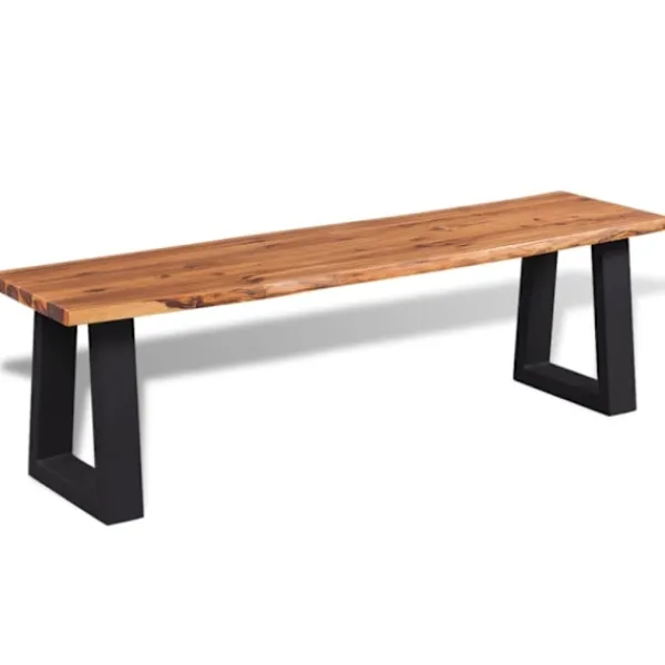 vidaXL Balkongmöbler>Bänk massivt akaciaträ 160 cm