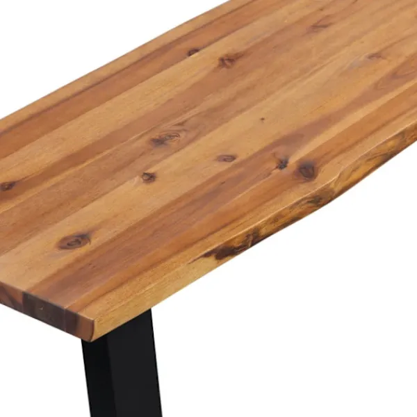 vidaXL Balkongmöbler>Bänk massivt akaciaträ 160 cm