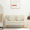 vidaXL Soffor>Bänk med dynor 113x64,5x75,5 cm linne