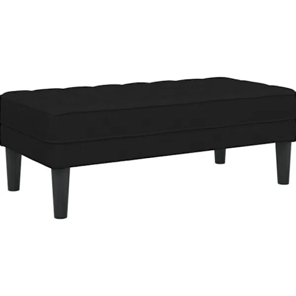 vidaXL Balkongmöbler>bänk med kudde Svart 113 x 57 x 39 cm tyg
