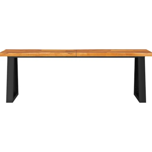 vidaXL Matgrupper>Bänk med levande kant 140 cm massivt akaciaträ