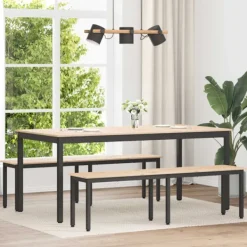 vidaXL Matgrupper>bänk Naturfärg 160 x 35 x 45 cm Massiv furu
