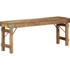 vidaXL Balkongmöbler>bänk Naturfärg 110 x 35 x 46 cm Återvunnet Gamla Trä