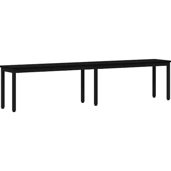 vidaXL Matgrupper>bänk Svart Ek 200 x 35 x 45 cm Konstruerat trä