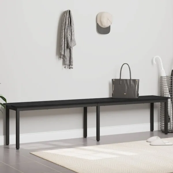 vidaXL Matgrupper>bänk Svart Ek 200 x 35 x 45 cm Konstruerat trä