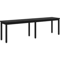 vidaXL Matgrupper>bänk Svart Ek 160 x 35 x 45 cm Konstruerat trä