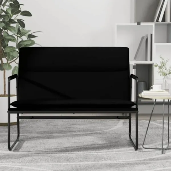 vidaXL Balkongmöbler>Bänk svart 100x64x80 cm konstläder