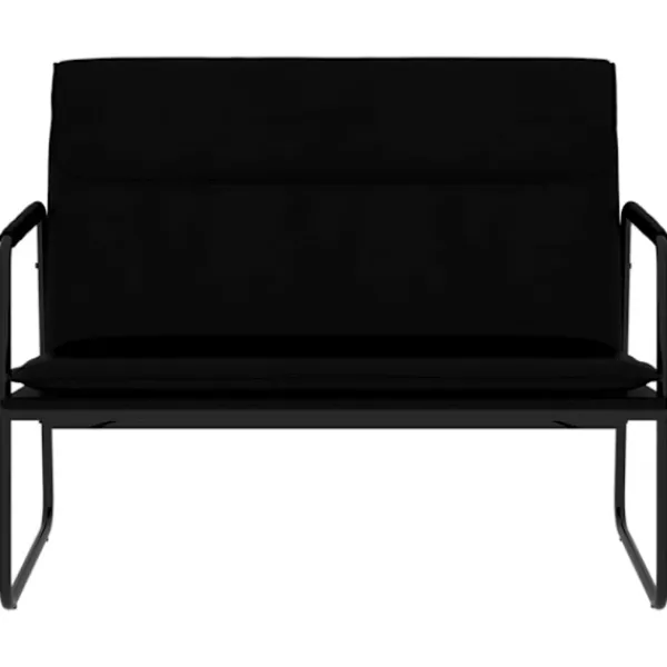 vidaXL Balkongmöbler>Bänk svart 100x64x80 cm konstläder