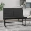 vidaXL Balkongmöbler>Bänk svart 100x75x76 cm konstläder