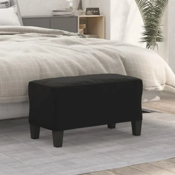 vidaXL Pallar>Bänk svart 70x35x41 cm mikrofibertyg