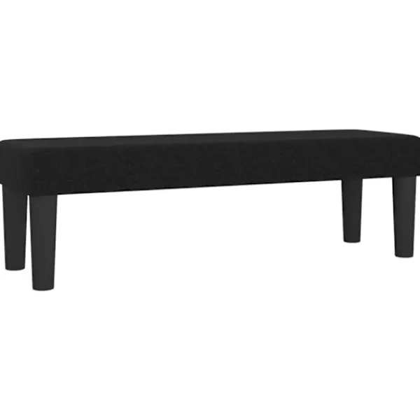 vidaXL Pallar>Bänk svart 100x30x30 cm tyg