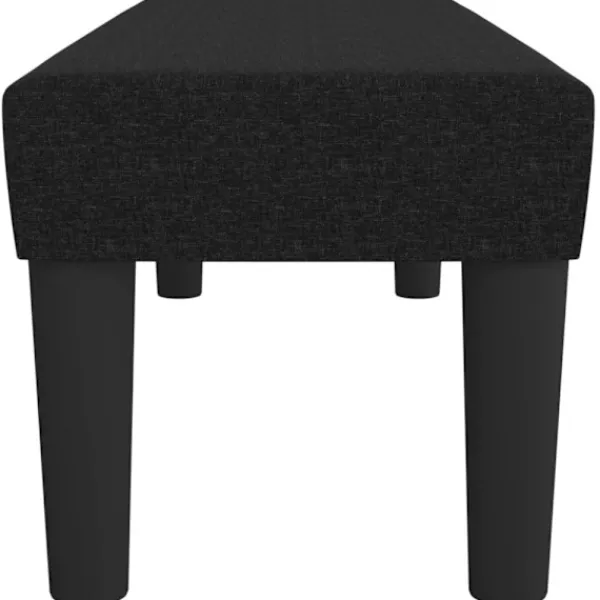 vidaXL Pallar>Bänk svart 100x30x30 cm tyg