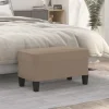 vidaXL Pallar>Bänk Taupe 70x35x41 cm mikrofibertyg