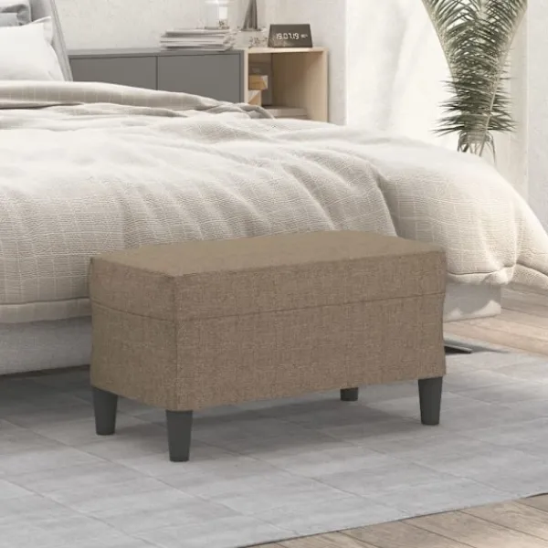 vidaXL Balkongmöbler>Bänk taupe 70x35x41 cm tyg
