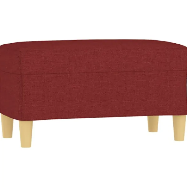 vidaXL Sittpuffar>Bänk vinröd 70x35x41 cm tyg
