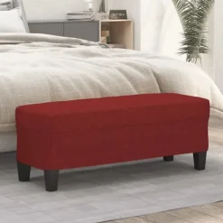 vidaXL Sängar>Bänk vinröd 100x35x41 cm tyg