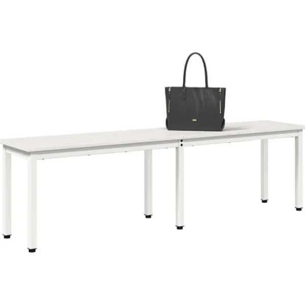 vidaXL Matgrupper>bänk Vit 160 x 35 x 45 cm Massiv furu
