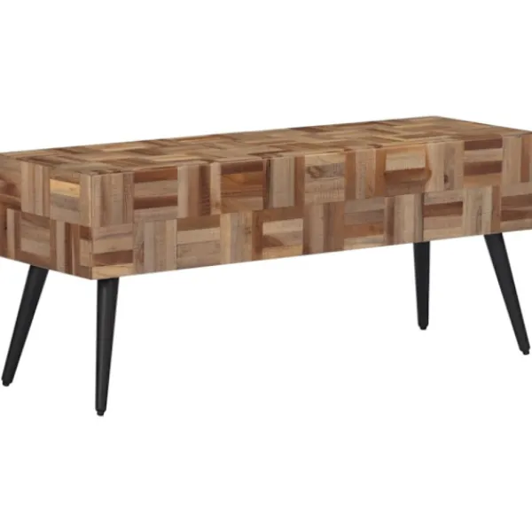vidaXL Balkongmöbler>Bänk 110x35x45 cm massiv återvunnen teak