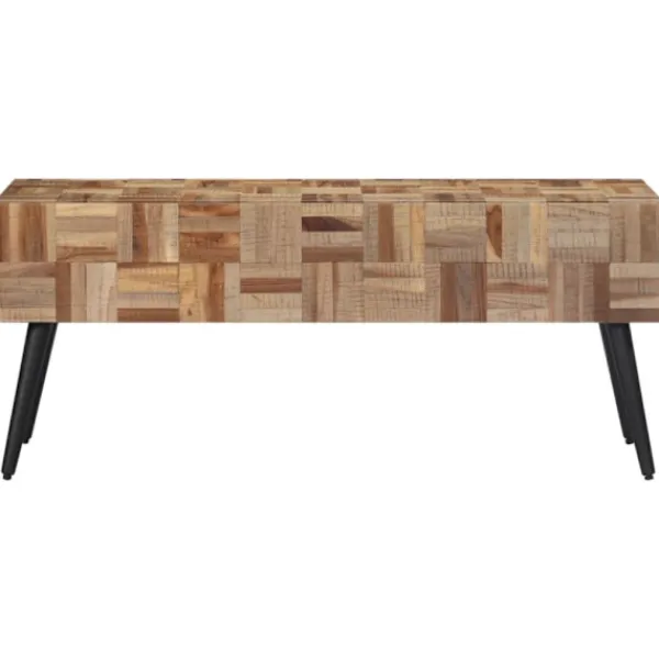 vidaXL Balkongmöbler>Bänk 110x35x45 cm massiv återvunnen teak
