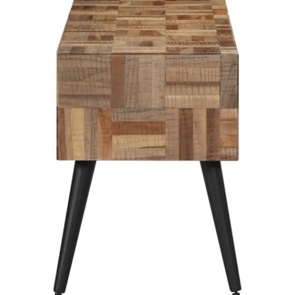vidaXL Balkongmöbler>Bänk 110x35x45 cm massiv återvunnen teak
