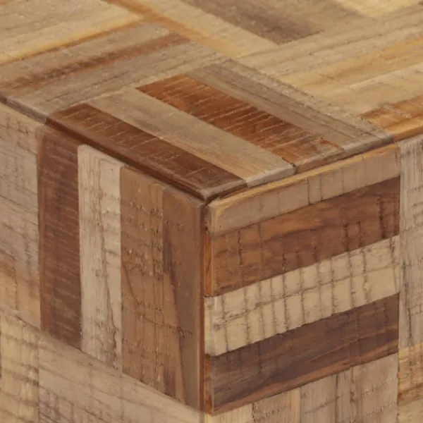 vidaXL Balkongmöbler>Bänk 110x35x45 cm massiv återvunnen teak