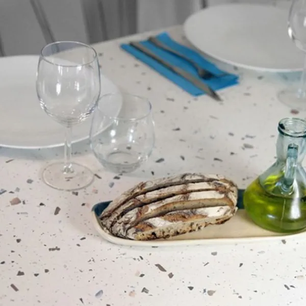 Matbord>bord 90 x 90 cm - modell Bazila terrazzo cassata