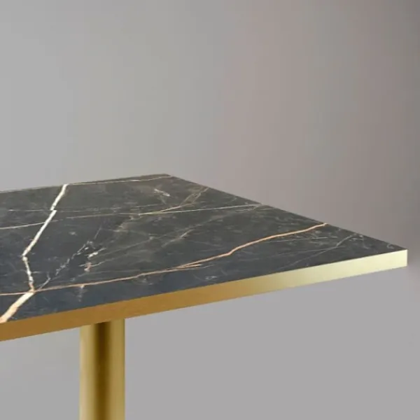 Matbord>Bord 70 x 70 cm Rom bistro marmor eld