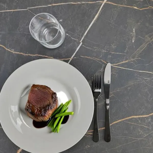 Matbord>Bord 70 x 70 cm Rom bistro marmor eld