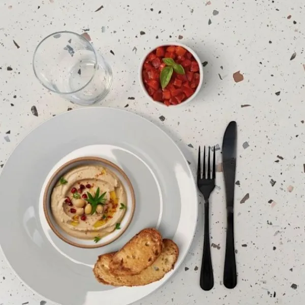 Matbord>Bord 70 x 70 cm Rom bistro terrazzo