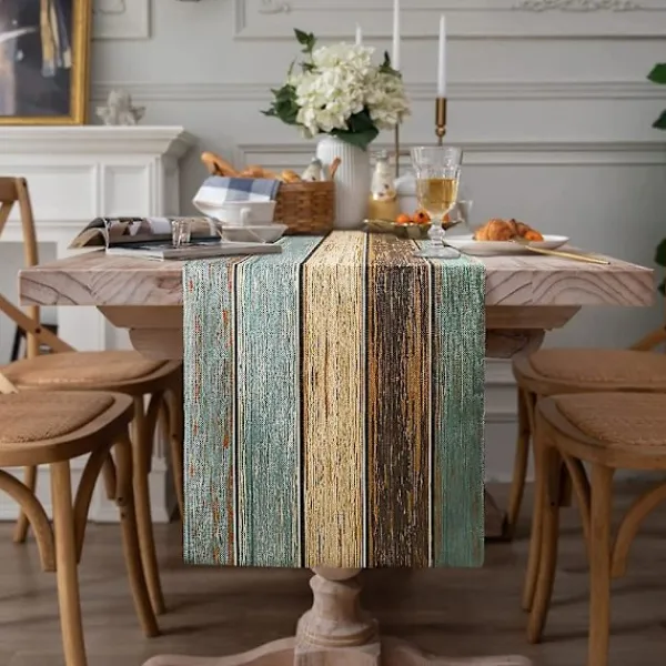 DMstore Matbord>Bordlöpare linne fläckavvisande, vattenavvisande 33 x 183 cm