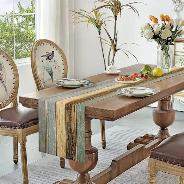 DMstore Matbord>Bordlöpare linne fläckavvisande, vattenavvisande 33 x 183 cm