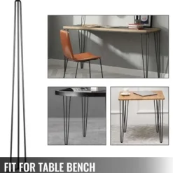 Småbord>Bordsben - VEVOR - 4 st - 28" / 71,1 cm - Kolstål - Lastkapacitet 100 kg -XF25-
