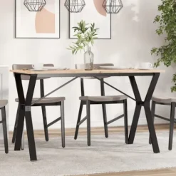 vidaXL Matgrupper>Bordsben för matbord Y-ram 120x60x73 cm stål