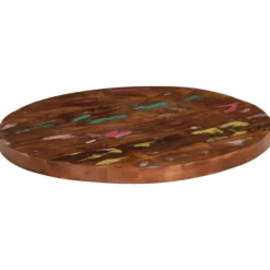 vidaXL Småbord>Bordsskiva Ø 50x1,5 cm rund massivt återvunnet trä