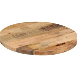 vidaXL Matbord>Bordsskiva Ø 50x3,8 cm rund massivt grovt mangoträ
