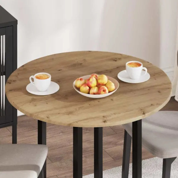vidaXL Matbord>Bordsskiva artisan ek 80 x 80 x 1,5 cm Konstruerat trä