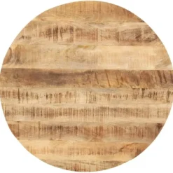 vidaXL Matbord>Bordsskiva i massivt mangoträ rund 25-27 mm 80 cm