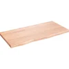 vidaXL Matbord>Bordsskiva ljusbrun 80x40x2 cm behandlad massiv ek