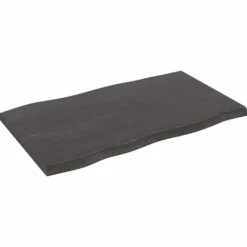 vidaXL Matbord>Bordsskiva mörkbrun 100x60x(2-4) cm massivt trä levande kant