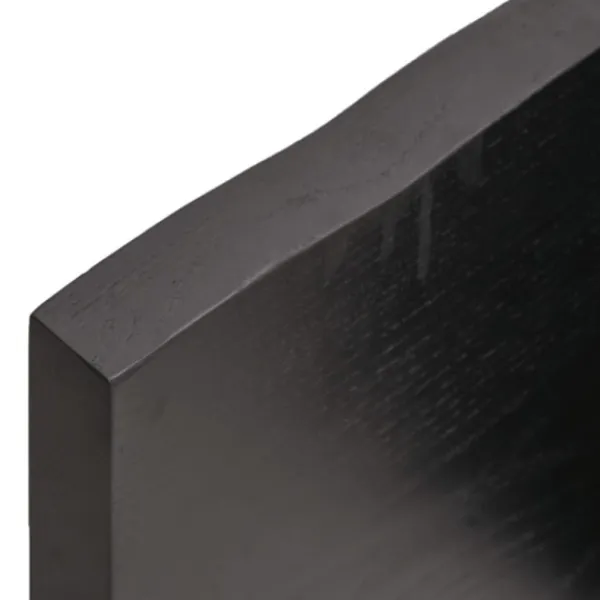 vidaXL Matbord>Bordsskiva mörkbrun 100x60x(2-4) cm massivt trä levande kant