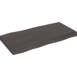 vidaXL Matbord>Bordsskiva mörkbrun 80x40x(2-6) cm massivt trä levande kant