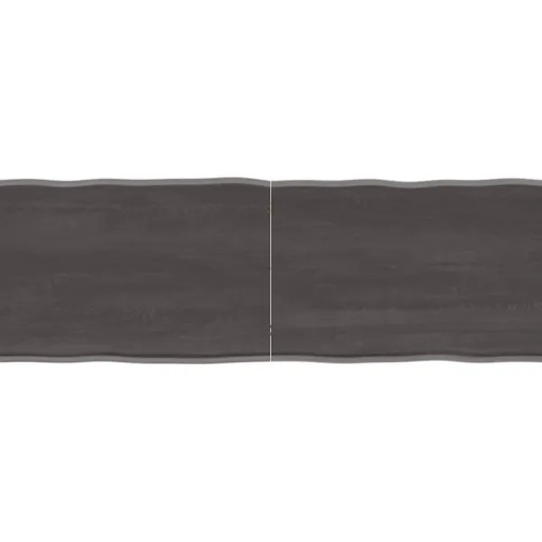 vidaXL Matbord>Bordsskiva mörkbrun 120x40x(2-4) cm massivt trä levande kant