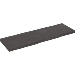 vidaXL Matbord>Bordsskiva mörkbrun 120x40x(2-4) cm massivt trä levande kant