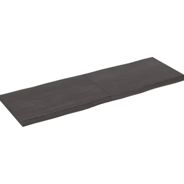 vidaXL Matbord>Bordsskiva mörkbrun 120x40x(2-4) cm massivt trä levande kant