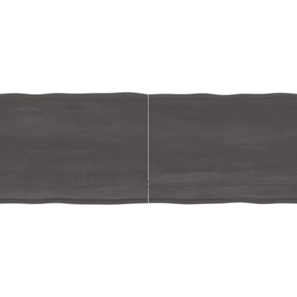 vidaXL Matbord>Bordsskiva mörkbrun 160x60x(2-4) cm massivt trä levande kant