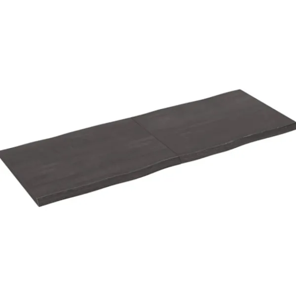 vidaXL Matbord>Bordsskiva mörkbrun 160x60x(2-4) cm massivt trä levande kant