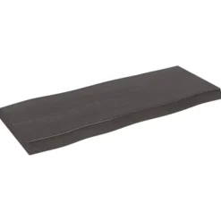 vidaXL Matbord>Bordsskiva mörkbrun 100x40x(2-6) cm massivt trä levande kant
