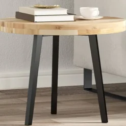 vidaXL Småbord>Bordsskiva rund Ø50x4 cm massivt akaciaträ
