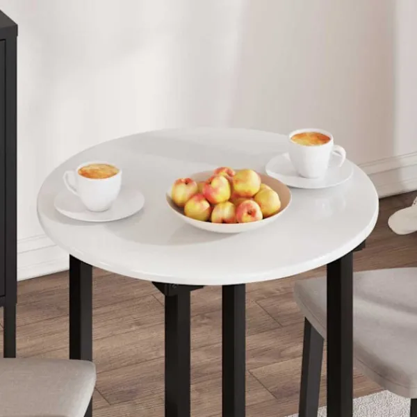 vidaXL Matgrupper>Bordsskiva Vit högglans 60 x 60 x 1,5 cm Konstruerat trä